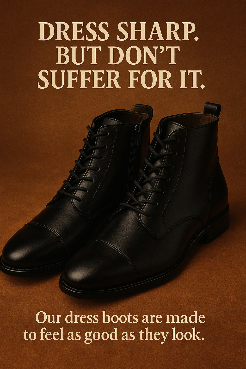 Ankle zip + Lace men oxford boots