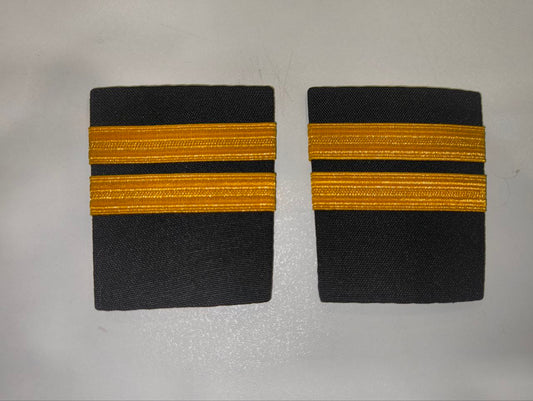 Pilot Uniform Shoulder Epaulettes (double gold stripes)