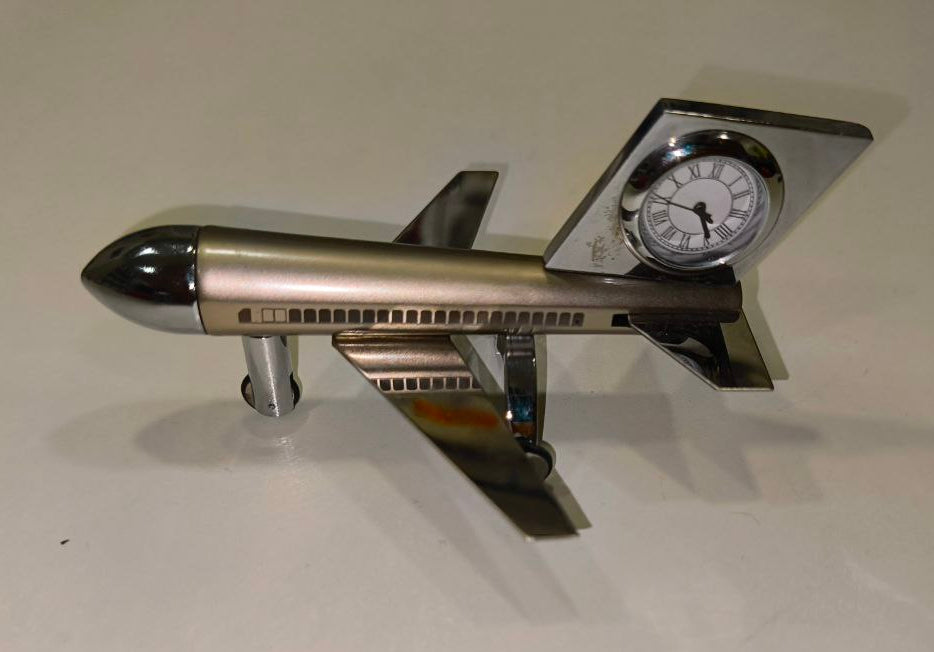 SkyWing Airplane Table Clock