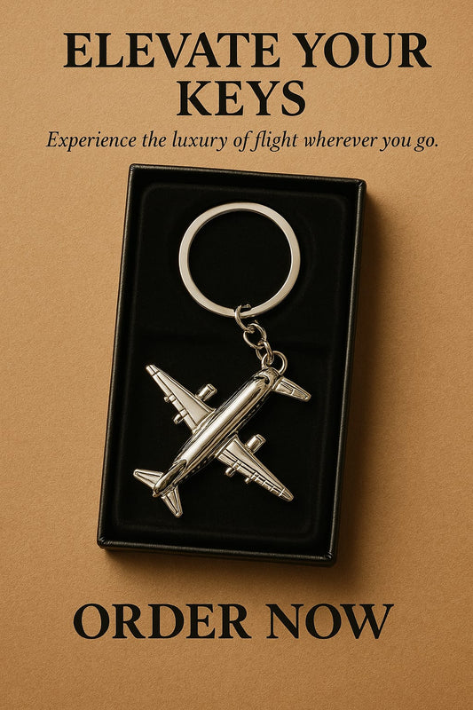 Luxury Airplane Keychain – Premium Metal Travel Accessory
