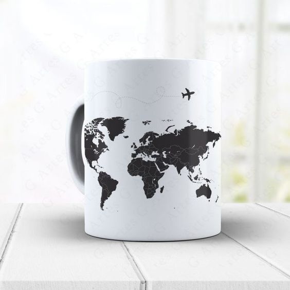 World Traveler Map Mug