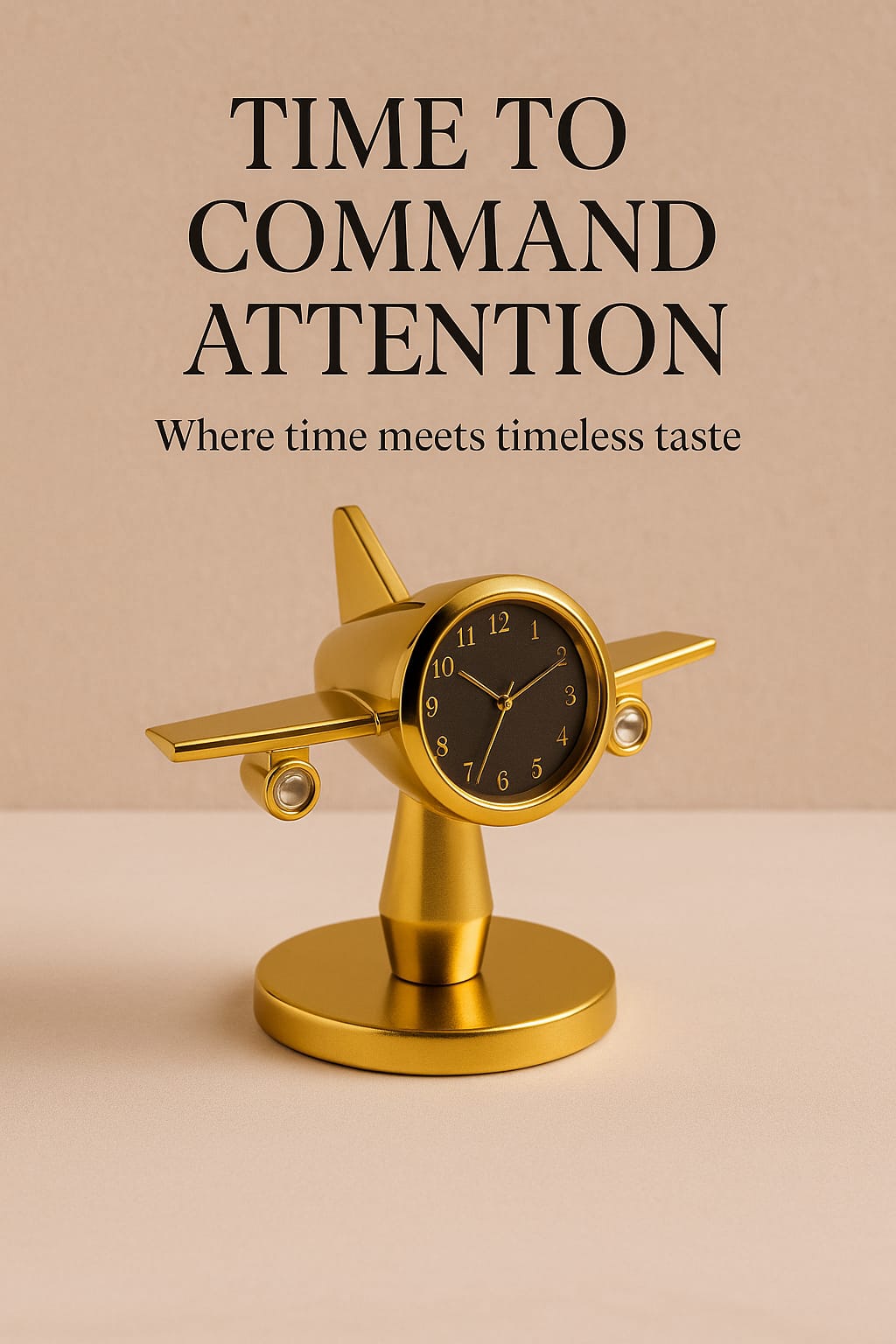 Jetsetter’s Luxury Airplane Table Clock