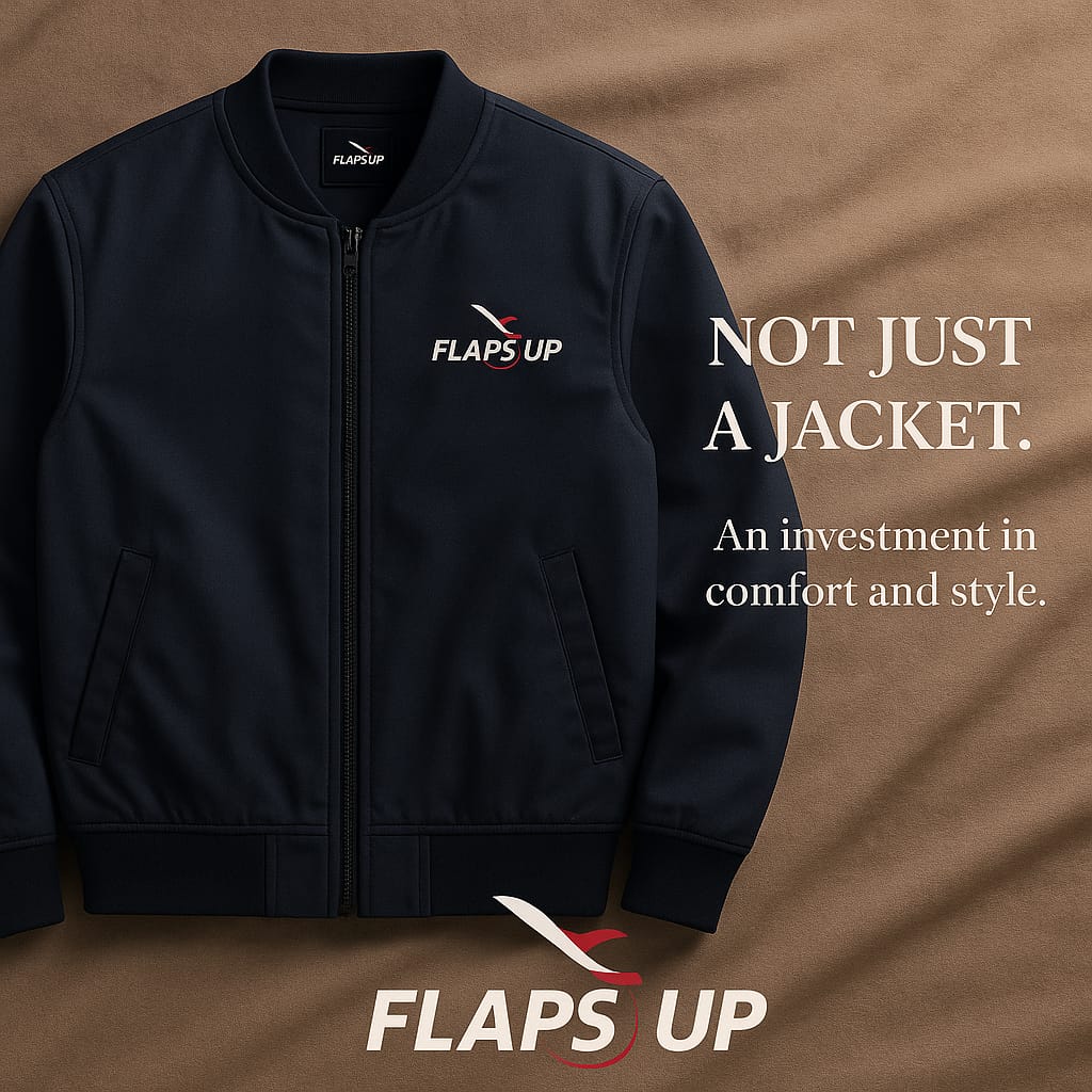 Flaps up bomber jacket