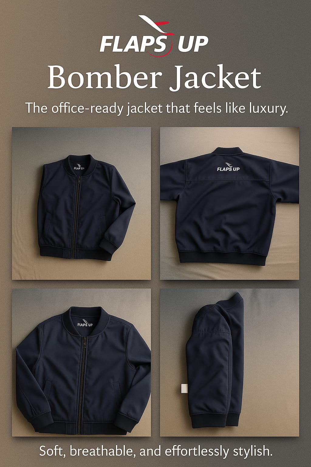 Flaps up bomber jacket