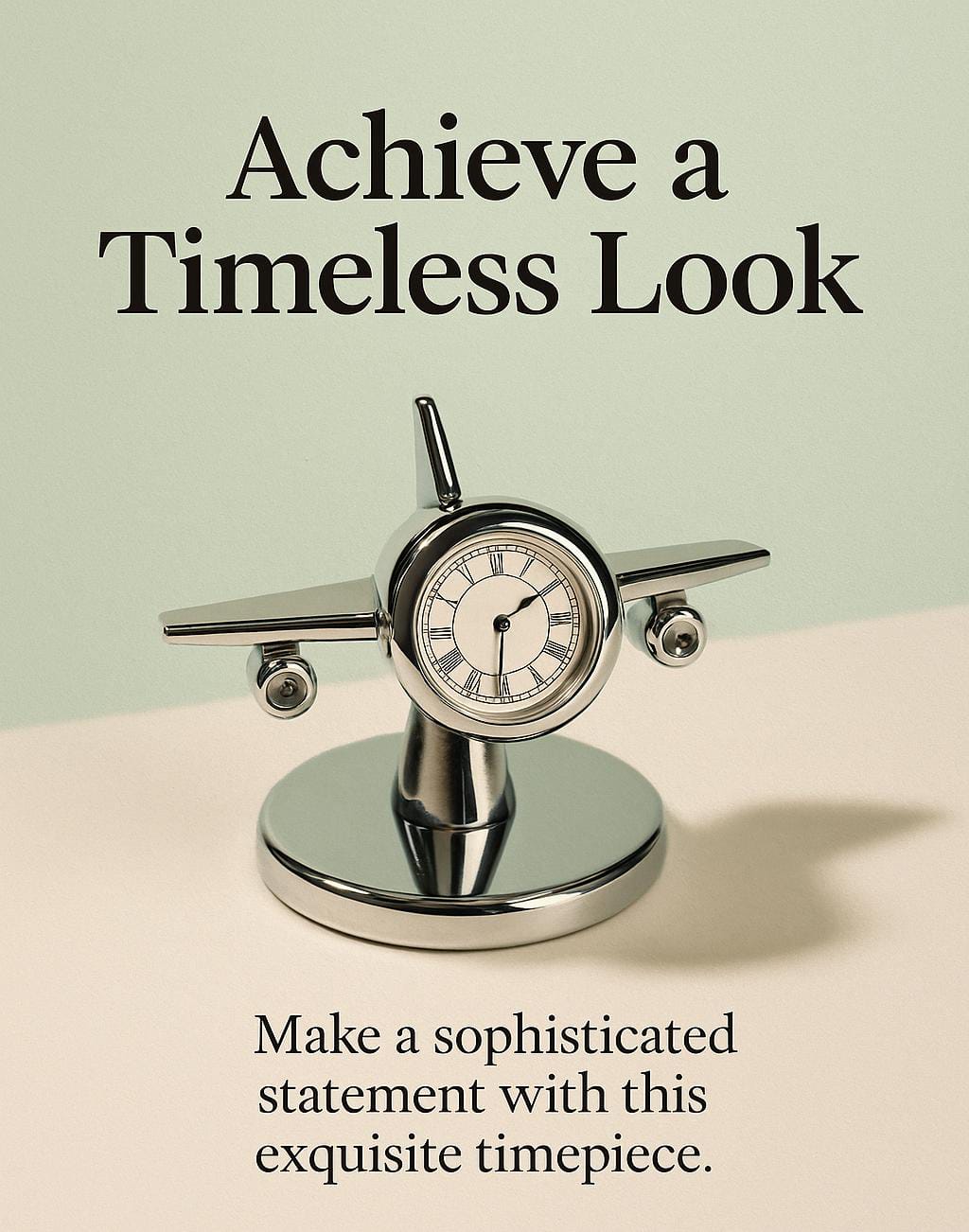 Jetsetter’s Luxury Airplane Table Clock