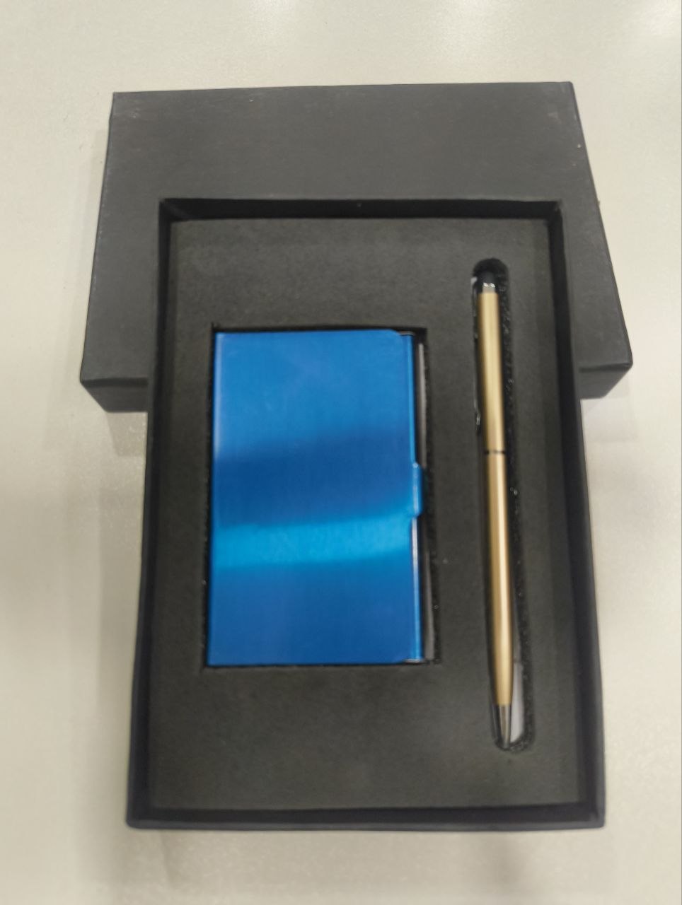 Executive Metal Pen & Card Holder Gift Set