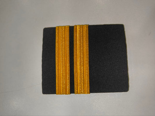 Pilot Uniform Shoulder Epaulettes (double gold stripes)