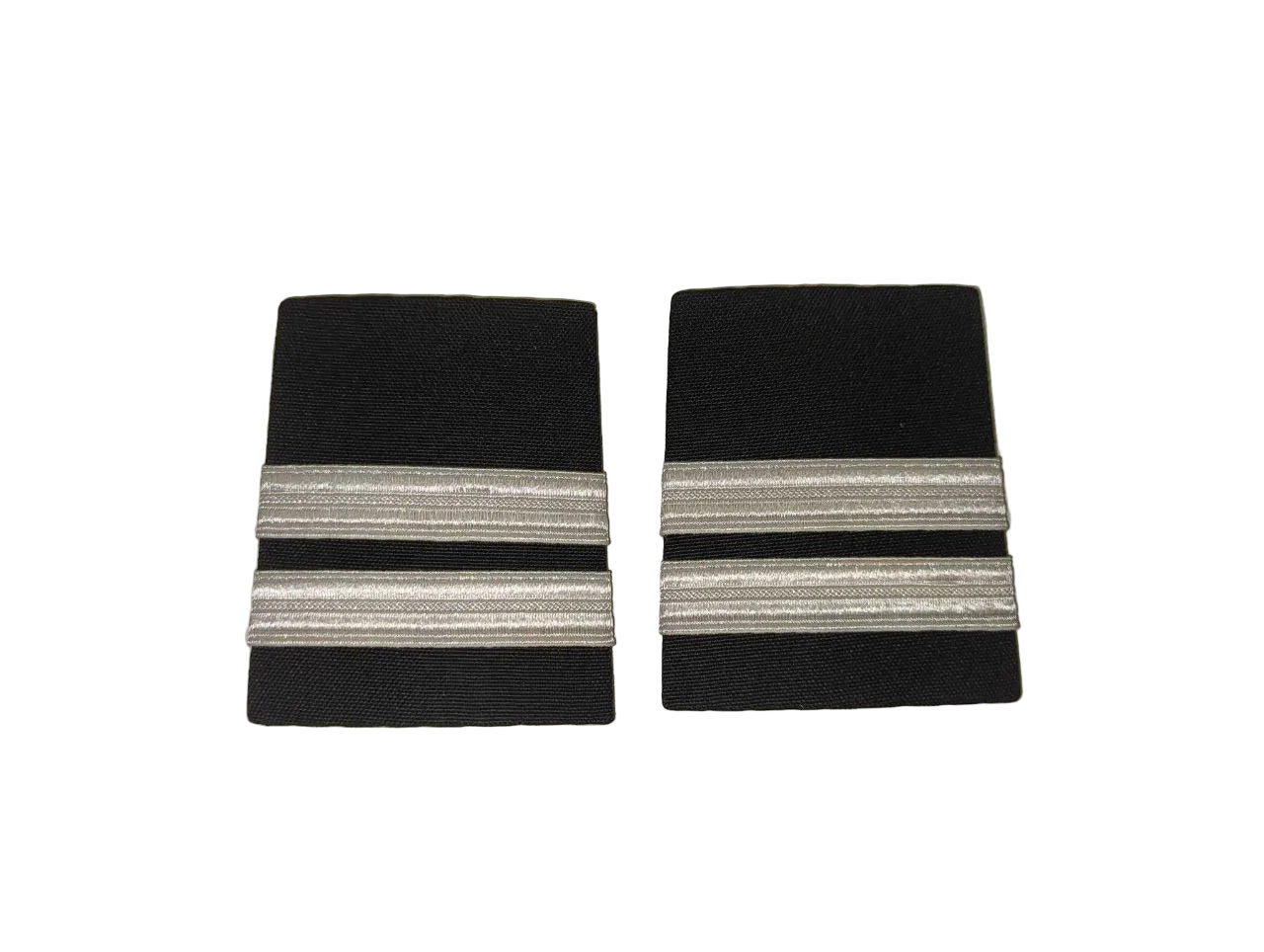 Pilot Uniform Shoulder Epaulettes (Double silver stripe)