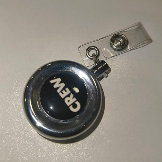 Retractable ID badge holder “CREW”
