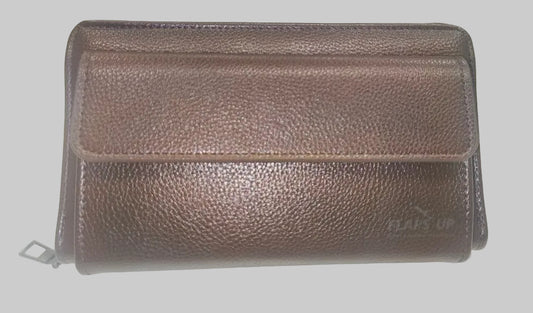 Premium Leather Pouch with Mobile Case Compartment