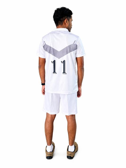 Flaps Up Sports Jersey & Shorts Set – White
