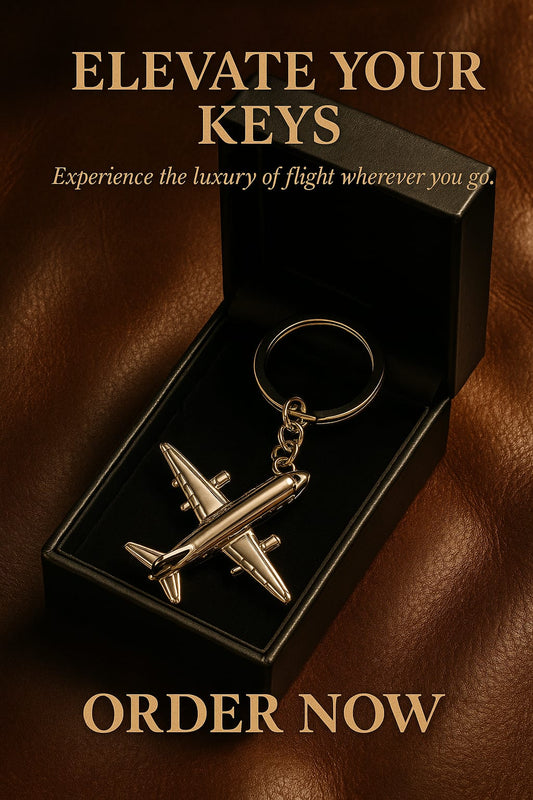 Luxury Airplane Keychain – Premium Metal Travel Accessory