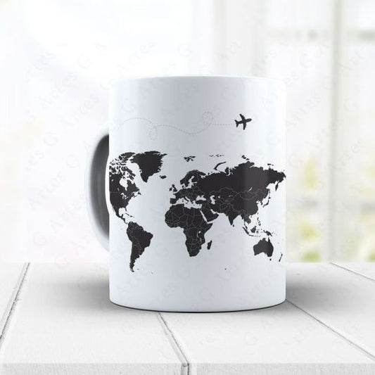 World Traveler Map Mug