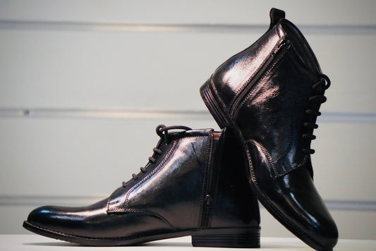 Ankle zip + lace Mens boots