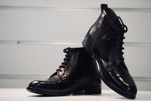 Ankle zip + Lace men oxford boots