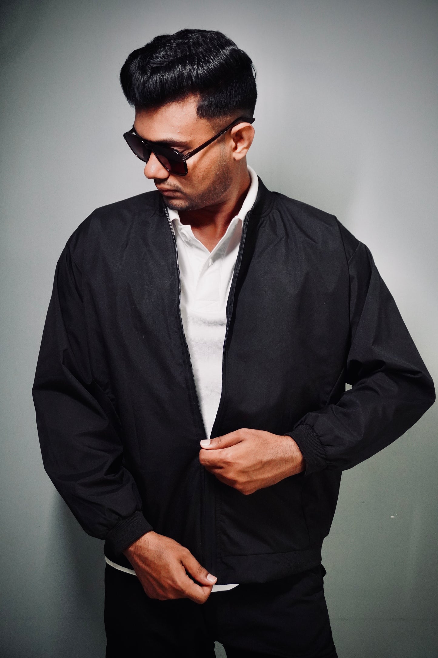 Flaps up bomber jacket