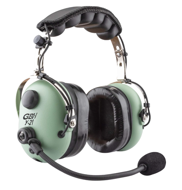 GBH Y21 Aviation Wired Over the Ear Headset with Mic