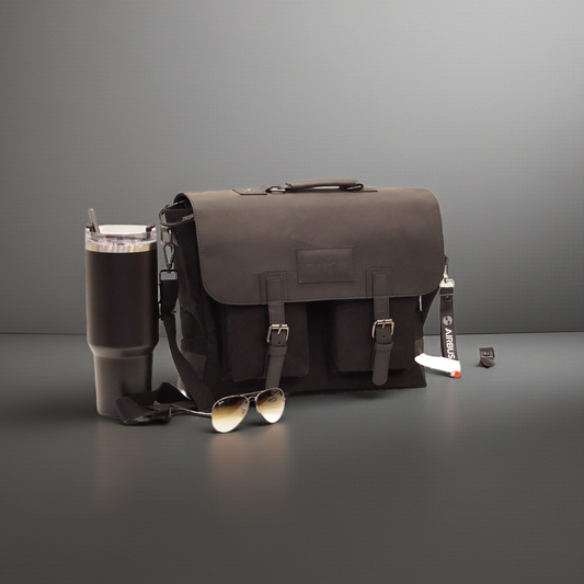 Flaps up office bag
